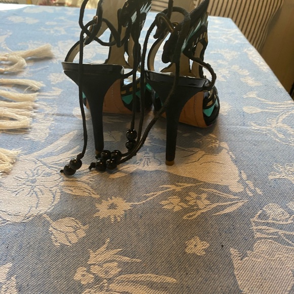 Sophia Webster Black and Blue Stiletto Heels - Picture 8 of 10